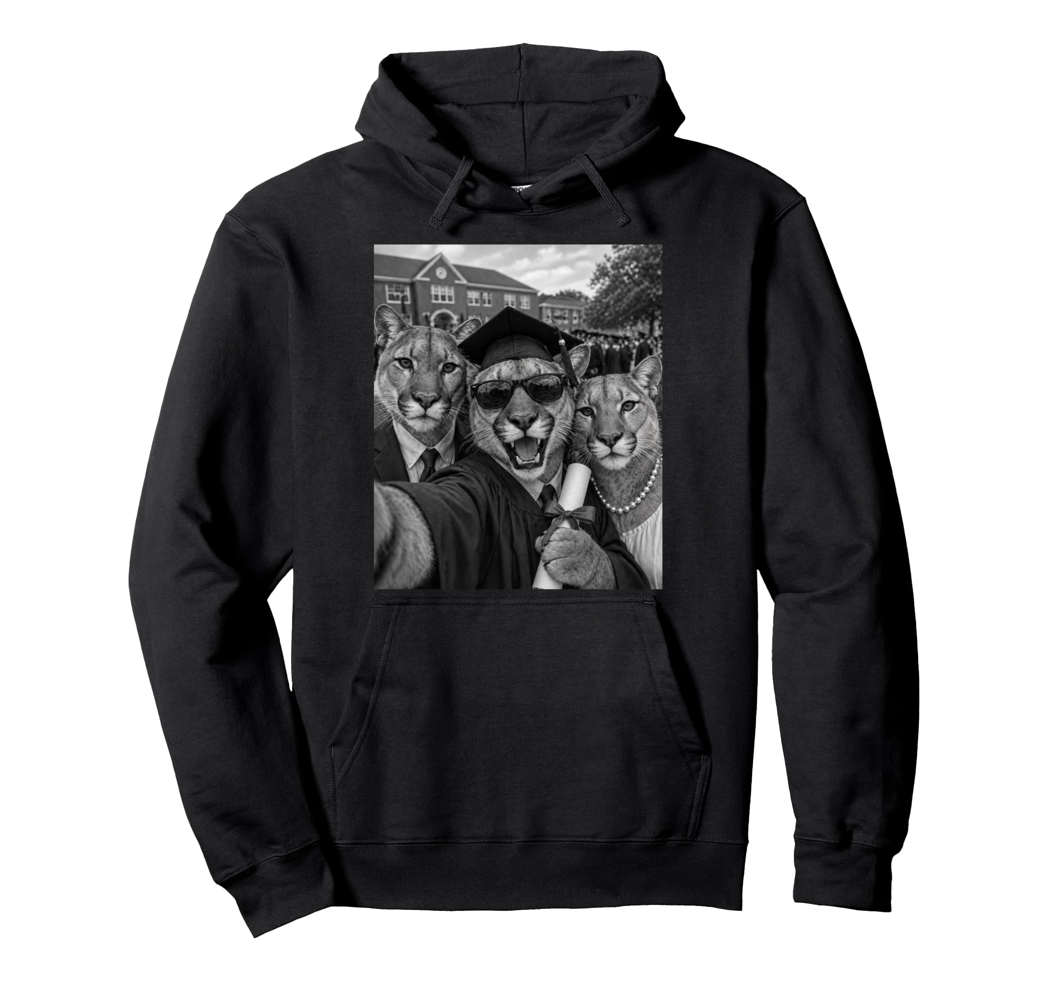 Cougars Graduation Selfie Senior Class Hoodie - Trendy Graphic Unisex - T-Shirt, Sweatshirt, Hoodie