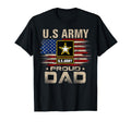 U S Army Proud Dad American Flag T-Shirt - Minimalist Print Men Women - T-Shirt, Sweatshirt, Hoodie