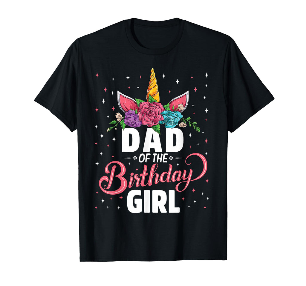 Dad Birthday Unicorn Family Matching T-Shirt - Minimalist Print Men Women - T-Shirt, Sweatshirt, Hoodie