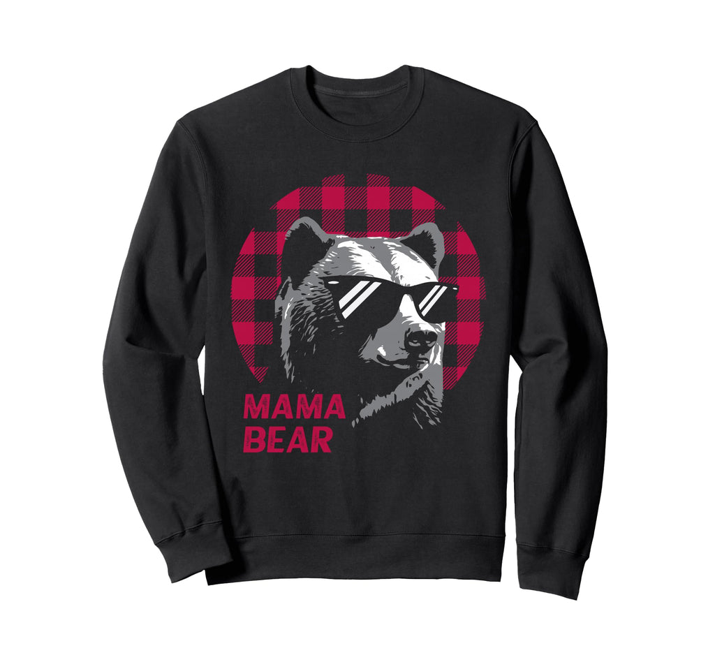 Mama Bear Pajama Red Buffalo Plaid Sweatshirt - Graphic Print for Adults - T-Shirt, Sweatshirt, Hoodie