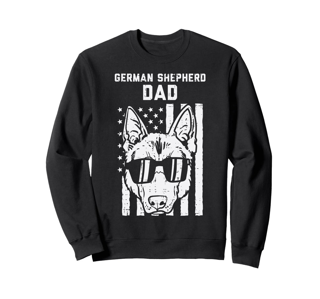 German Shepherd Dad Flag Patriotic Sweatshirt - Trendy Graphic Men Women - T-Shirt, Sweatshirt, Hoodie