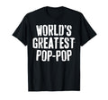 Worlds Greatest Pop Pop Dad Grandpa T-Shirt - Custom Art Print for Adults - T-Shirt, Sweatshirt, Hoodie
