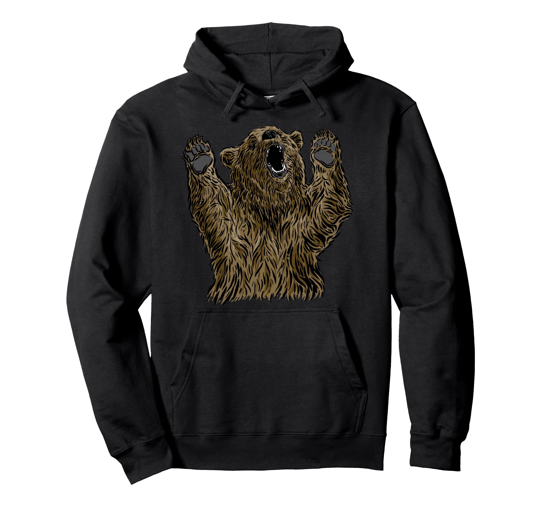 Bear Brown Head Bear Motif Bear Team Or Hoodie - Trendy Graphic for Adults - T-Shirt, Sweatshirt, Hoodie