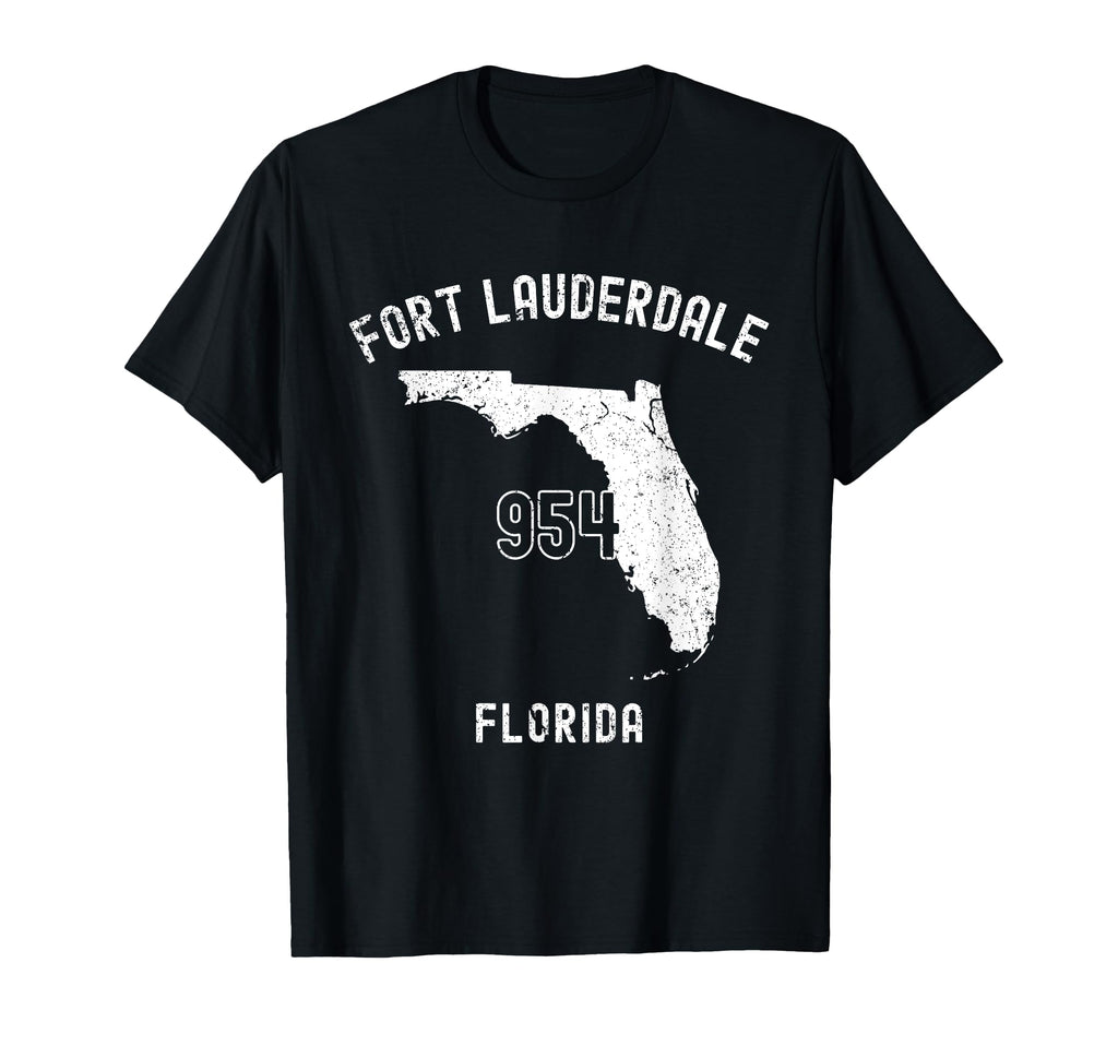 Fort Lauderdale Florida Fl 954 Athletic T-Shirt - Trendy Graphic Men Women - T-Shirt, Sweatshirt, Hoodie