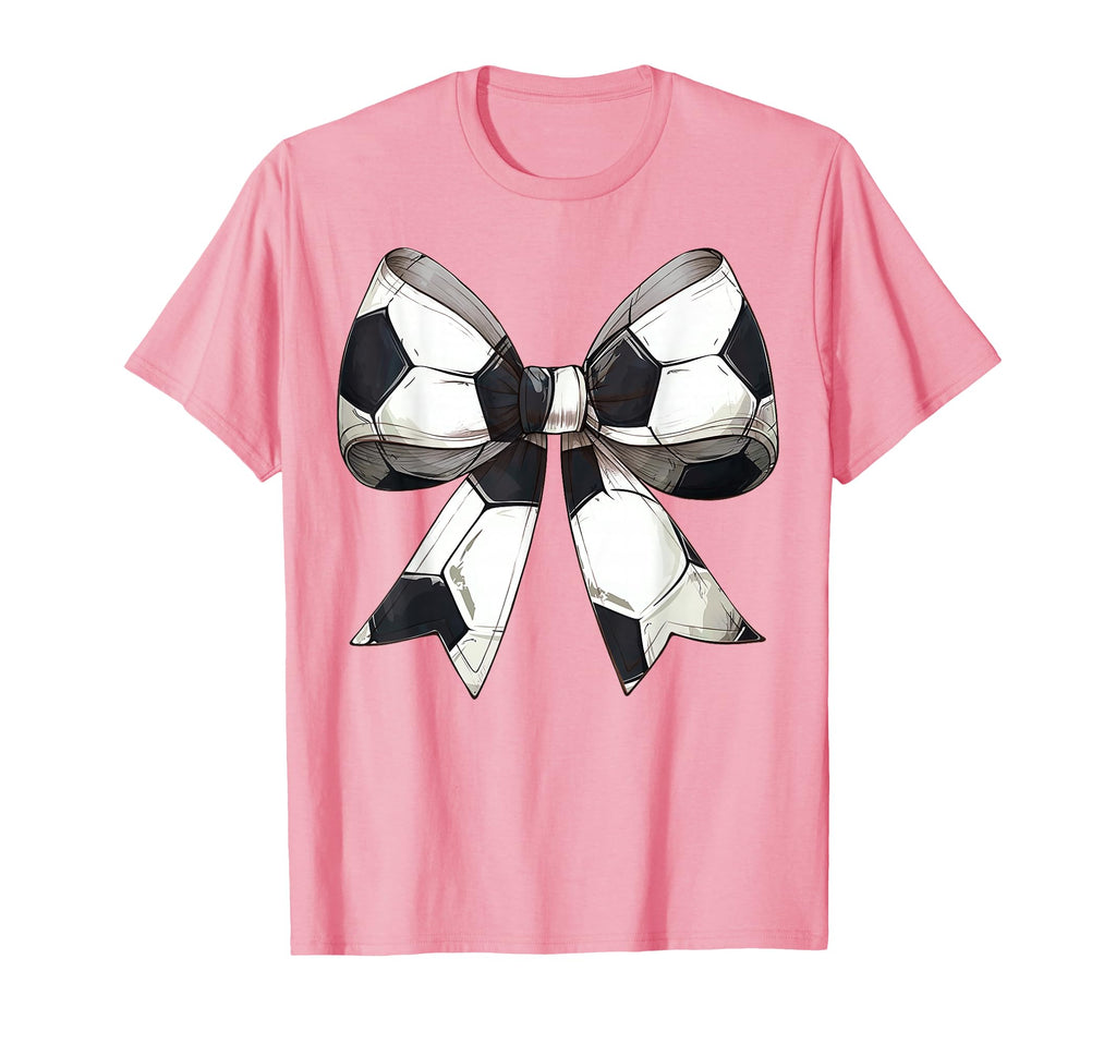 Coquette Bow Soccer Ball Pattern Mothers T-Shirt - Custom Art Print Unisex - T-Shirt, Sweatshirt, Hoodie