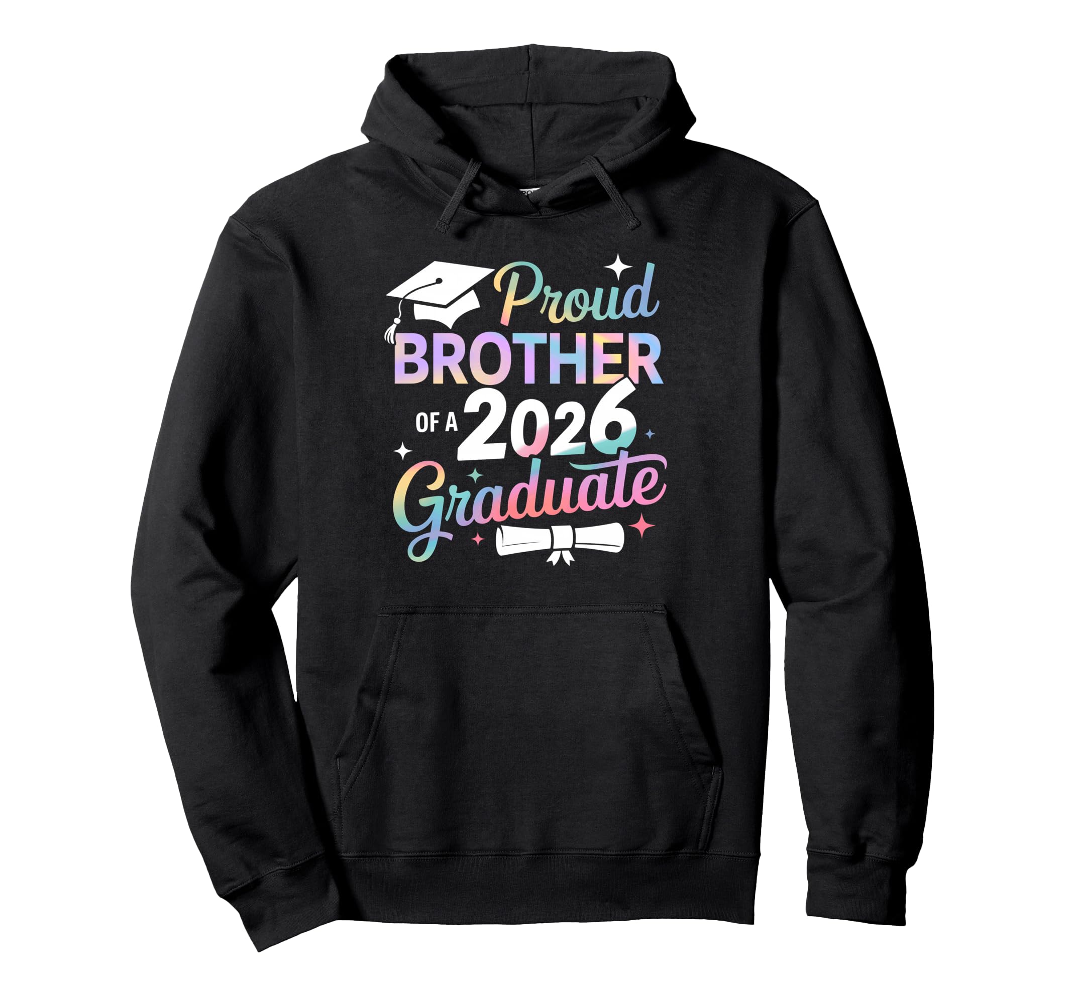 Proud Brother Class 2026 Graduate Senior Hoodie - Graphic Print Unisex - T-Shirt, Sweatshirt, Hoodie