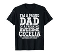 Dad Cecelia Personalized Name T-Shirt - Casual Everyday Wear Men Women - T-Shirt, Sweatshirt, Hoodie