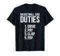Basketball Dad Duties Dad Basketball T-Shirt - Trendy Graphic for Adults - T-Shirt, Sweatshirt, Hoodie