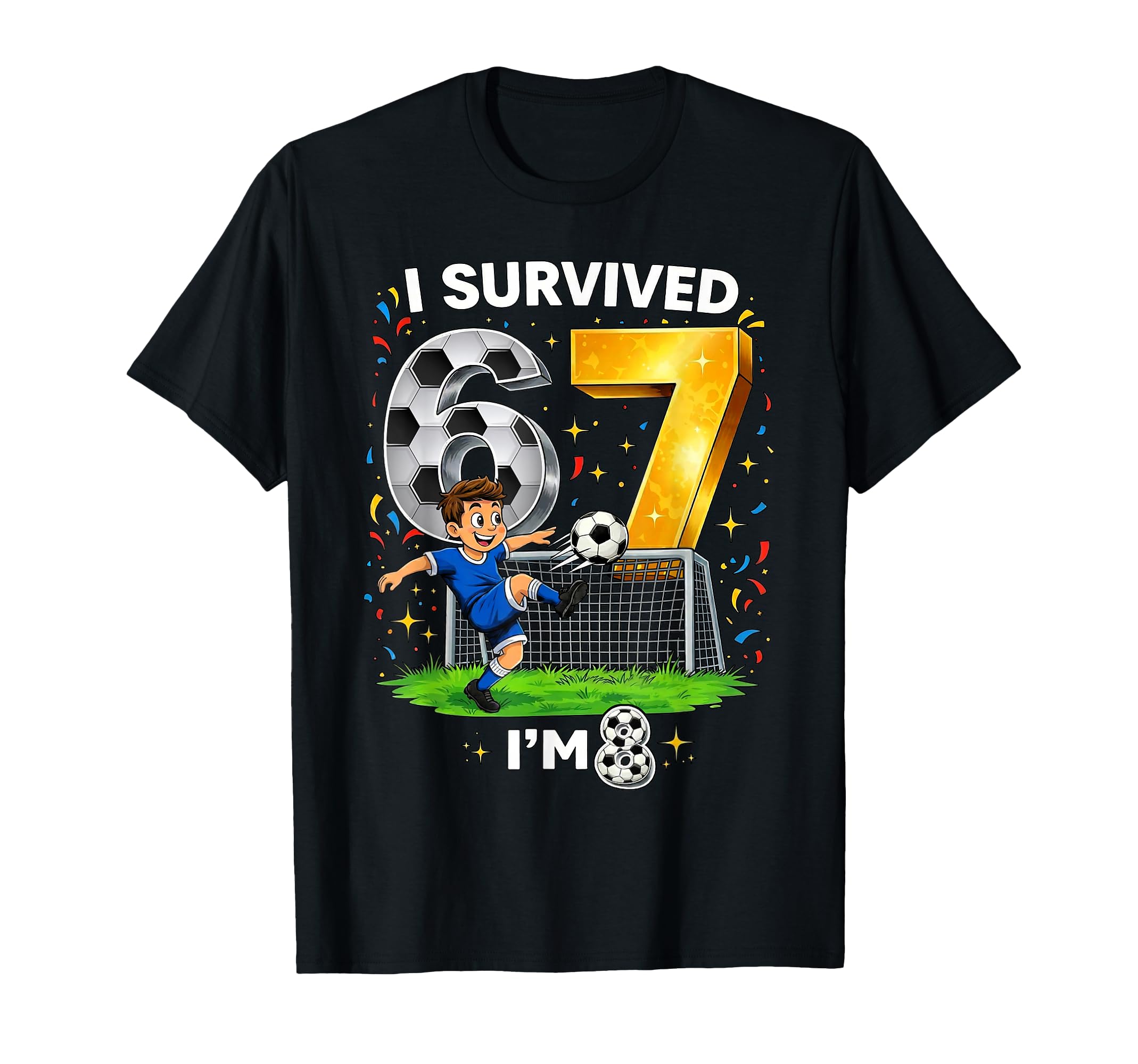 Soccer 8 Year Old 8Th Birthday T-Shirt - Casual Everyday Wear for Adults - T-Shirt, Sweatshirt, Hoodie