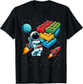 Master Builder Space Astronaut Building Blocks Bricks - Adult & Kids T-Shirts, Sweatshirts & Hoodies apparel design preview 1