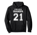 Number 21 Custom Proud Soccer Futbol Hoodie - Novelty Apparel for Adults - T-Shirt, Sweatshirt, Hoodie