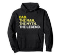 Dad Myth Legend Grunge Fathers Day Hoodie - Streetwear Style for Adults - T-Shirt, Sweatshirt, Hoodie