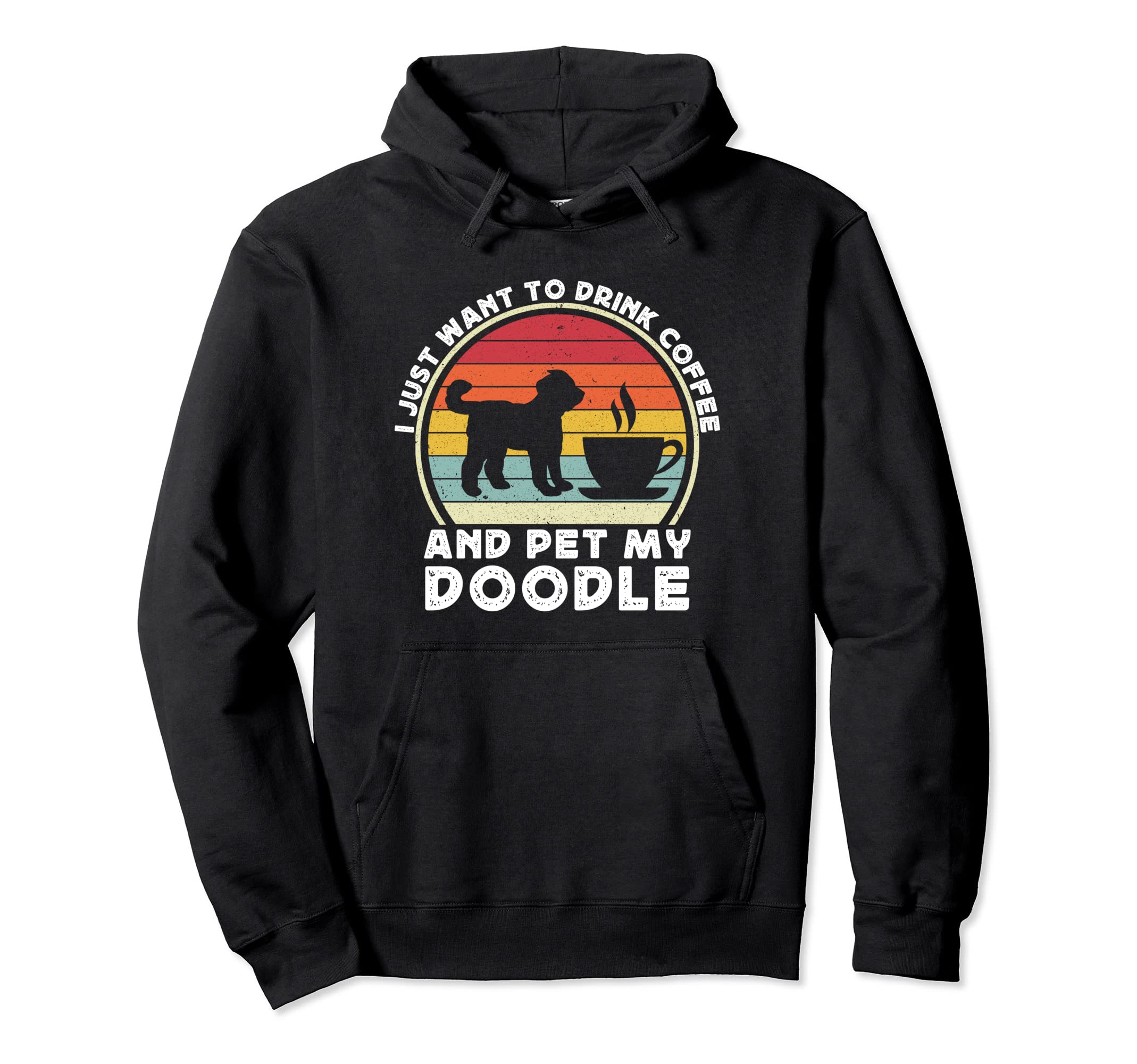 Coffee And Goldendoodle Lover Funny Hoodie - Graphic Print Men Women - T-Shirt, Sweatshirt, Hoodie