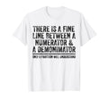 Math Fine Line Numerator Denominator T-Shirt - Custom Art Print Men Women - T-Shirt, Sweatshirt, Hoodie