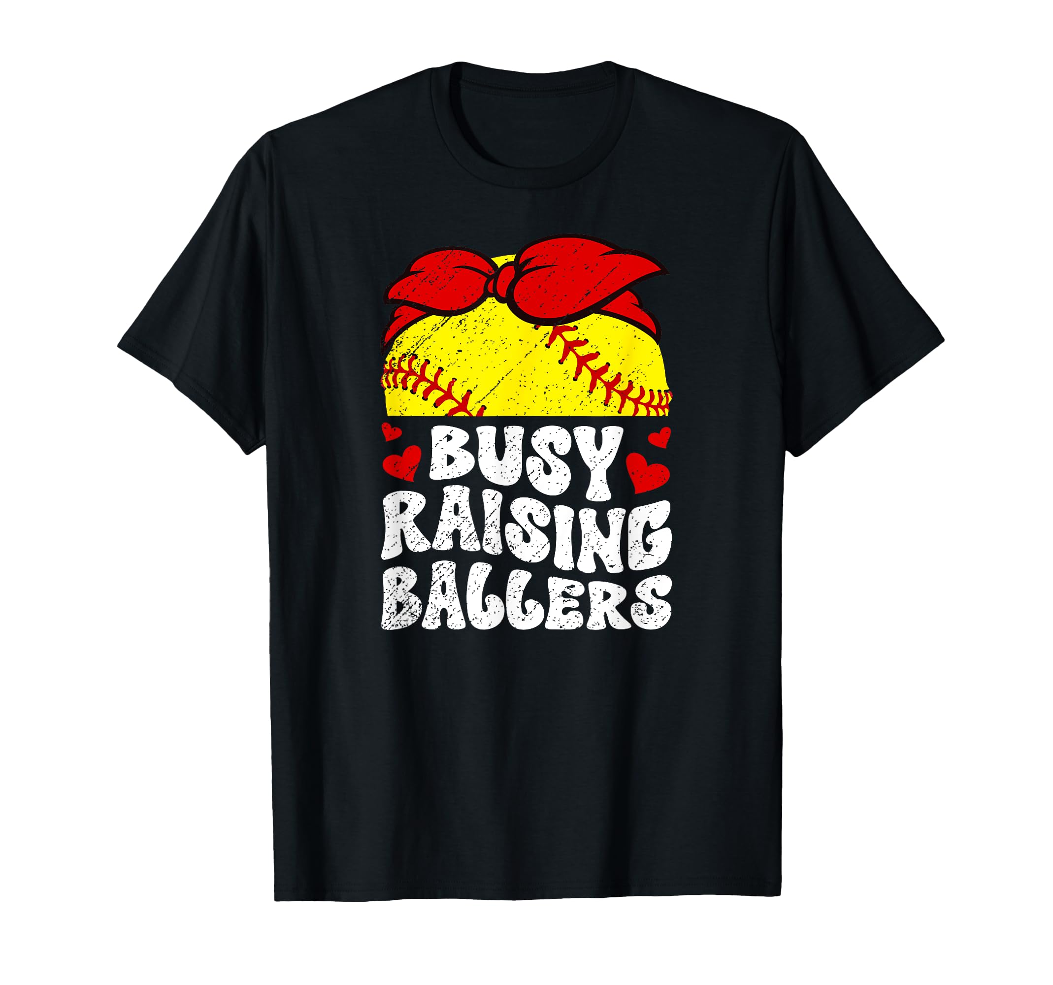 Busy Raising Ballers Softball Mom T-Shirt - Minimalist Print for Adults - T-Shirt, Sweatshirt, Hoodie