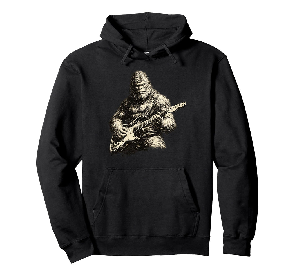 Bigfoot Guitar Dad Funny Fathers Day Hoodie - Trendy Graphic Unisex - T-Shirt, Sweatshirt, Hoodie