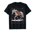 Horse Santa Hat Pony Pajama T-Shirt - Minimalist Print Men Women - T-Shirt, Sweatshirt, Hoodie