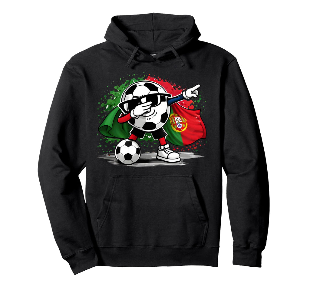 Portugal Dabbing Ball Soccer World Fan Hoodie - Novelty Apparel Unisex - T-Shirt, Sweatshirt, Hoodie
