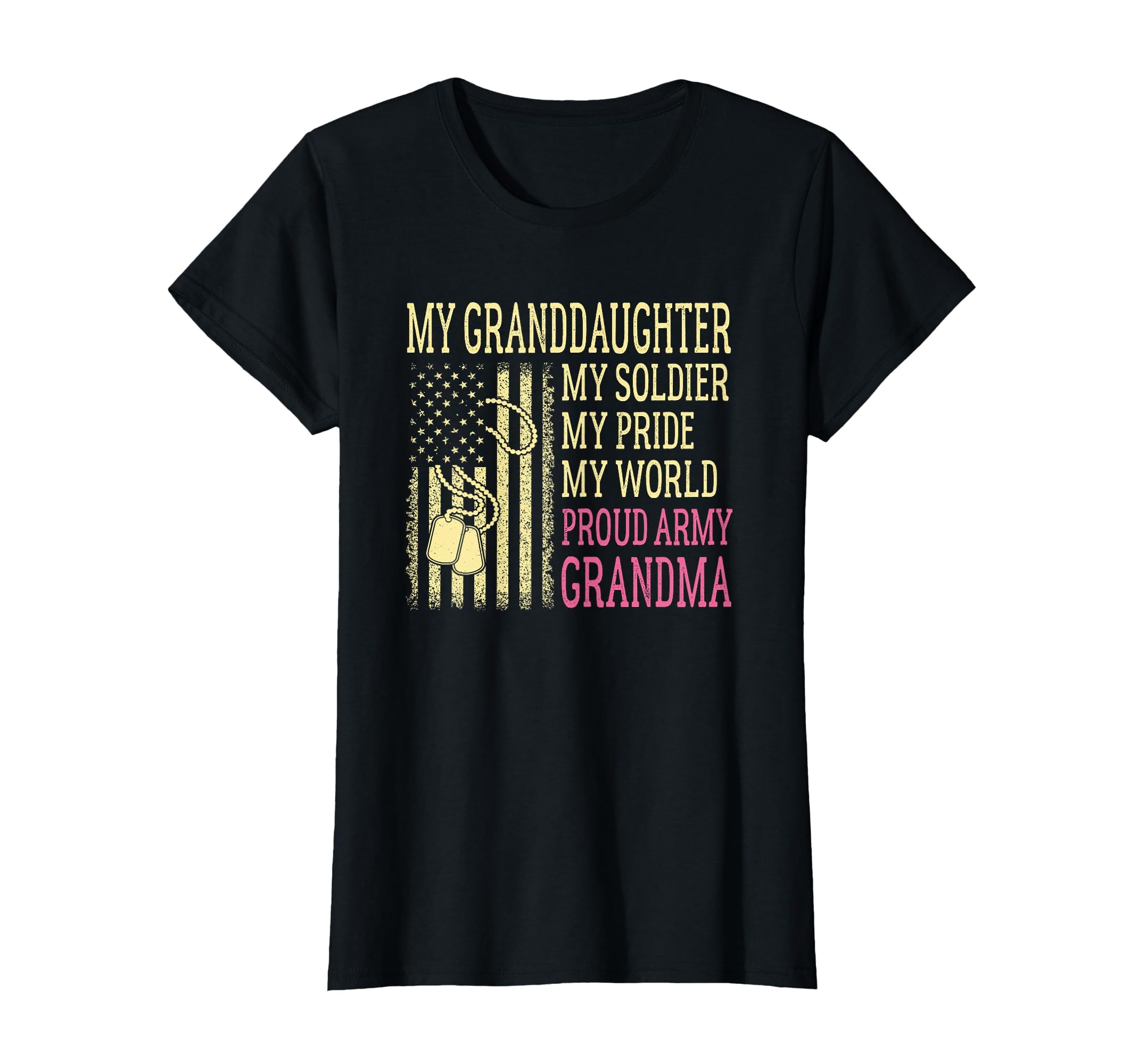 My Granddaughter My Soldier Proud T-Shirt - Custom Art Print Men Women - T-Shirt, Sweatshirt, Hoodie