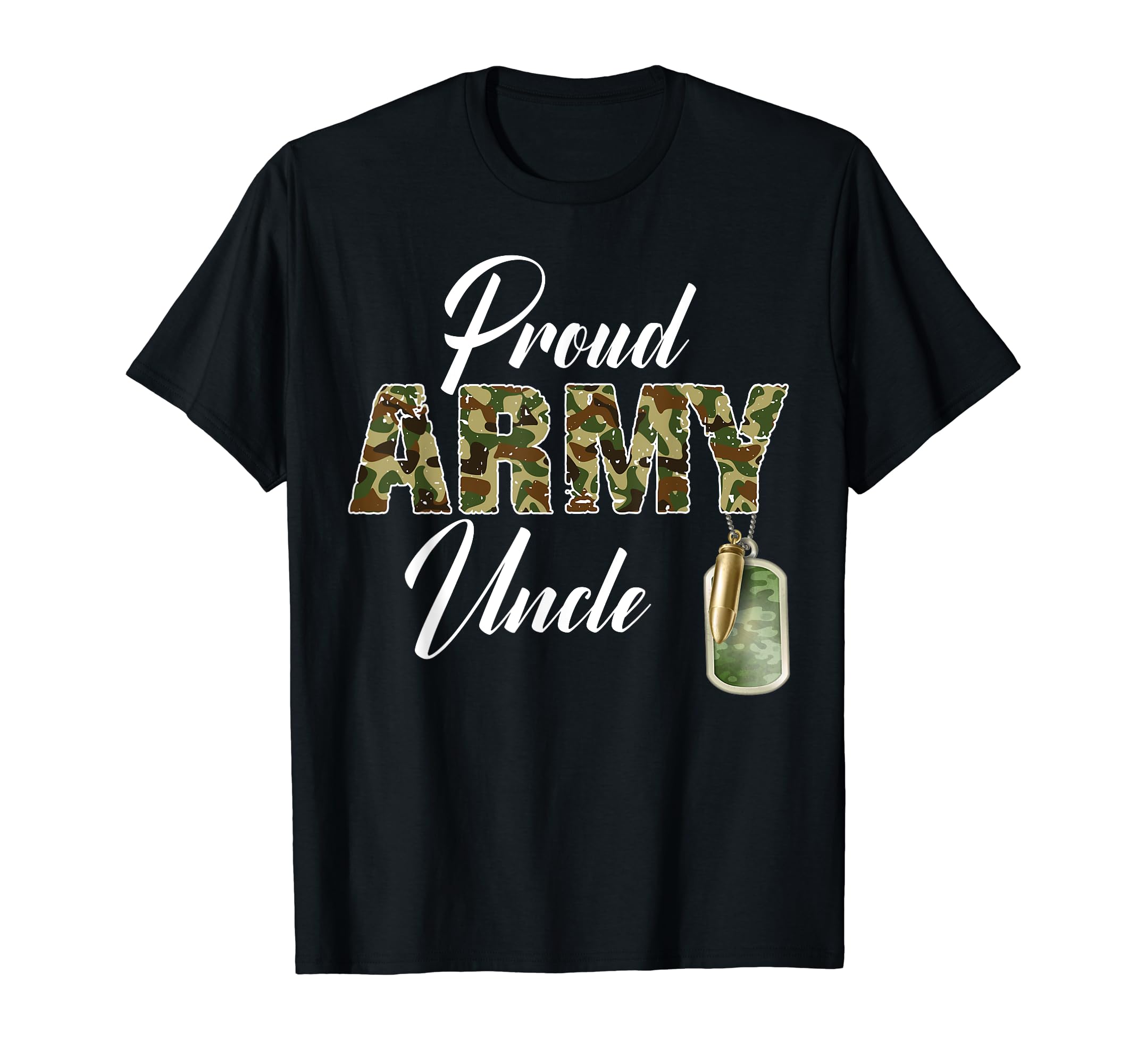 Proud Army Uncle Camouflage Soldier T-Shirt - Graphic Print for Adults - T-Shirt, Sweatshirt, Hoodie