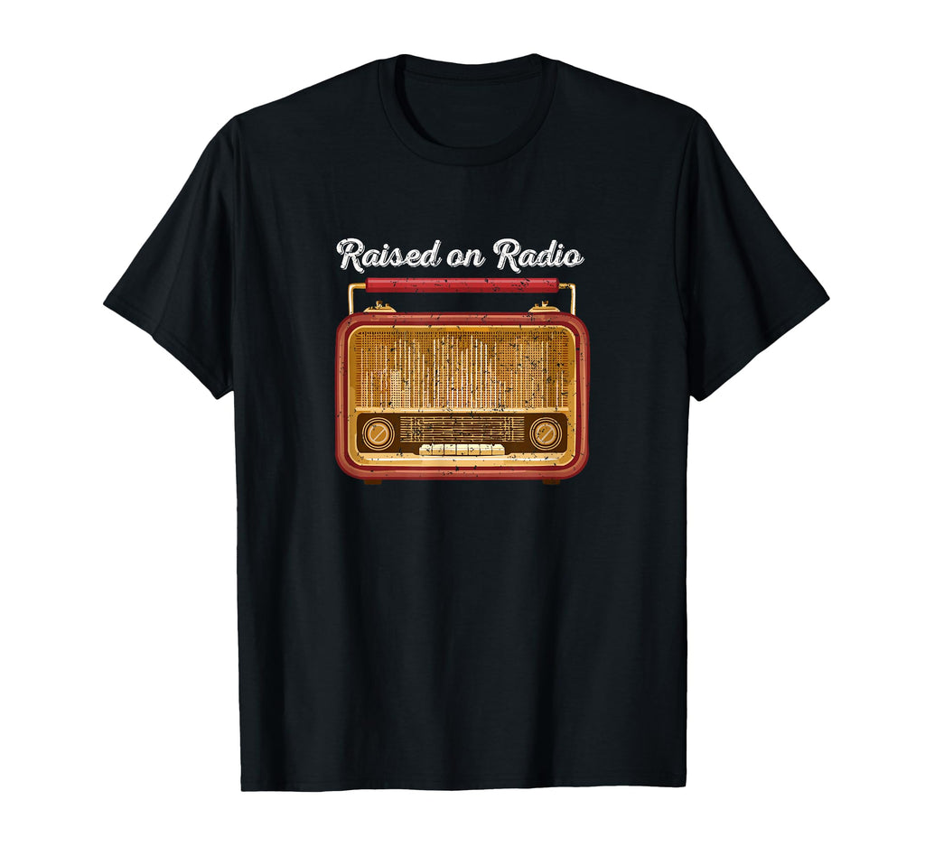 Raised Radio Radio Music Lover Dad Mom T-Shirt - Minimalist Print Unisex - T-Shirt, Sweatshirt, Hoodie