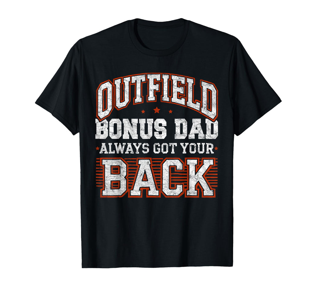 Stepdad Baseball Outfield Bonus Dad T-Shirt - Minimalist Print for Adults - T-Shirt, Sweatshirt, Hoodie