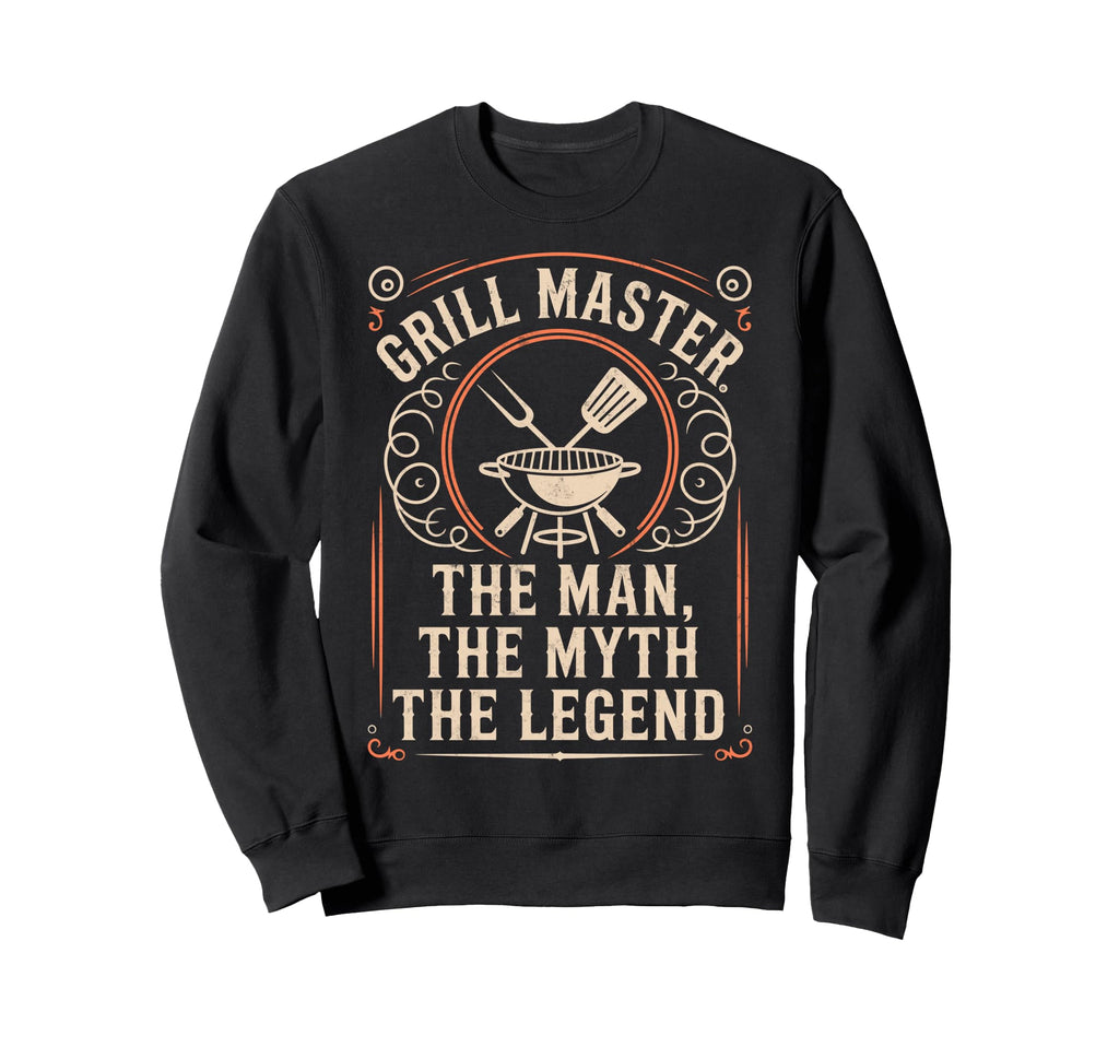 Funny Bbq Dad Grill Master Myth Sweatshirt - Custom Art Print Men Women - T-Shirt, Sweatshirt, Hoodie