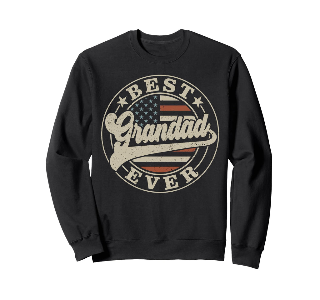 Best Grandad Ever American Us Sweatshirt - Minimalist Print for Adults - T-Shirt, Sweatshirt, Hoodie