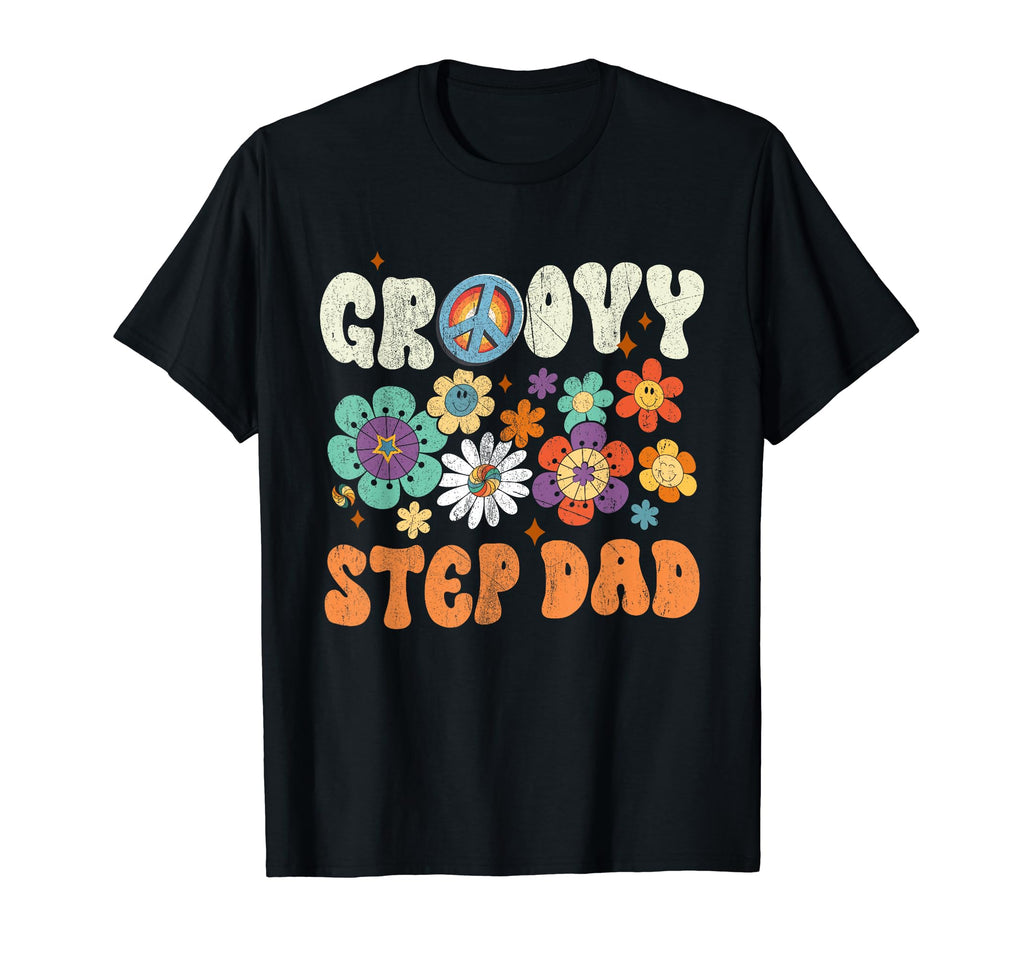 Groovy Step Dad Gifts Fathers Day T-Shirt - Fun Novelty Design for Adults - T-Shirt, Sweatshirt, Hoodie