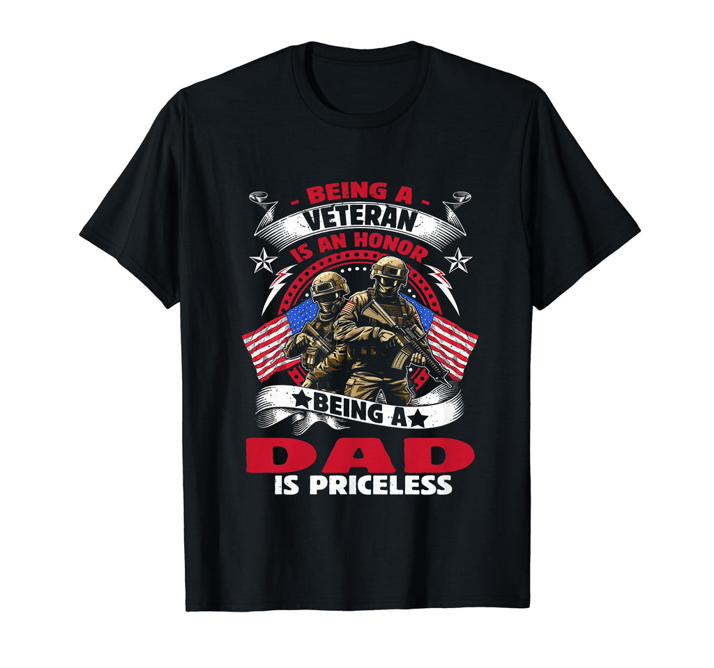 Veteran Dad Usa Flag 4Th July T-Shirt - Casual Everyday Wear Men Women - T-Shirt, Sweatshirt, Hoodie