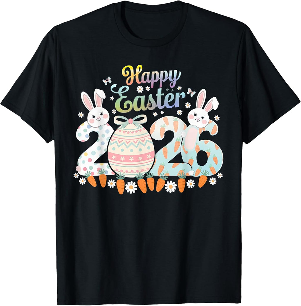 Happy Easter 2026 Bunny Rabbit Funny Day Women Girls - Adult & Kids T-Shirts, Sweatshirts & Hoodies apparel design preview 1