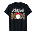 Volleyball Mom Leopard Messy Bun T-Shirt - Aesthetic Graphic Men Women - T-Shirt, Sweatshirt, Hoodie