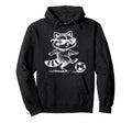 Raccoon Soccer Player Sunglasses Fun Hoodie - Aesthetic Graphic for Adults - T-Shirt, Sweatshirt, Hoodie