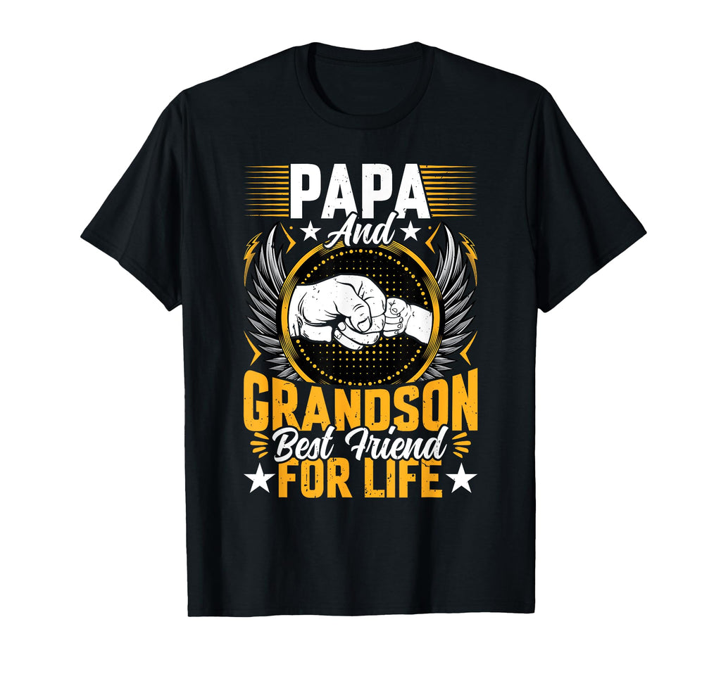 Papa And Grandson Best Friend Life T-Shirt - Trendy Graphic for Adults - T-Shirt, Sweatshirt, Hoodie