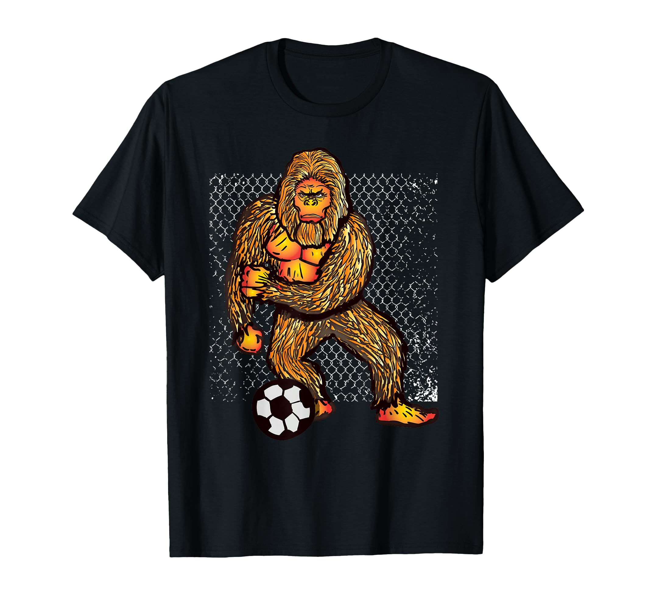 Bigfoot Playing Soccer Soccer Players T-Shirt - Graphic Print Men Women - T-Shirt, Sweatshirt, Hoodie