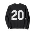 Jersey Uniform Number 20 20Th Sweatshirt - Trendy Graphic for Adults - T-Shirt, Sweatshirt, Hoodie