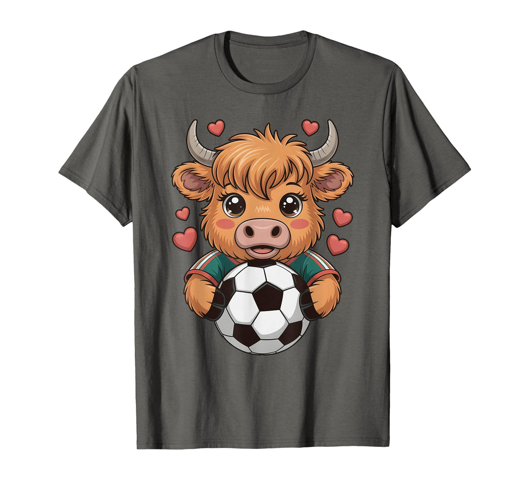 Kawaii Soccer Cow Just Who Loves T-Shirt - Aesthetic Graphic Men Women - T-Shirt, Sweatshirt, Hoodie