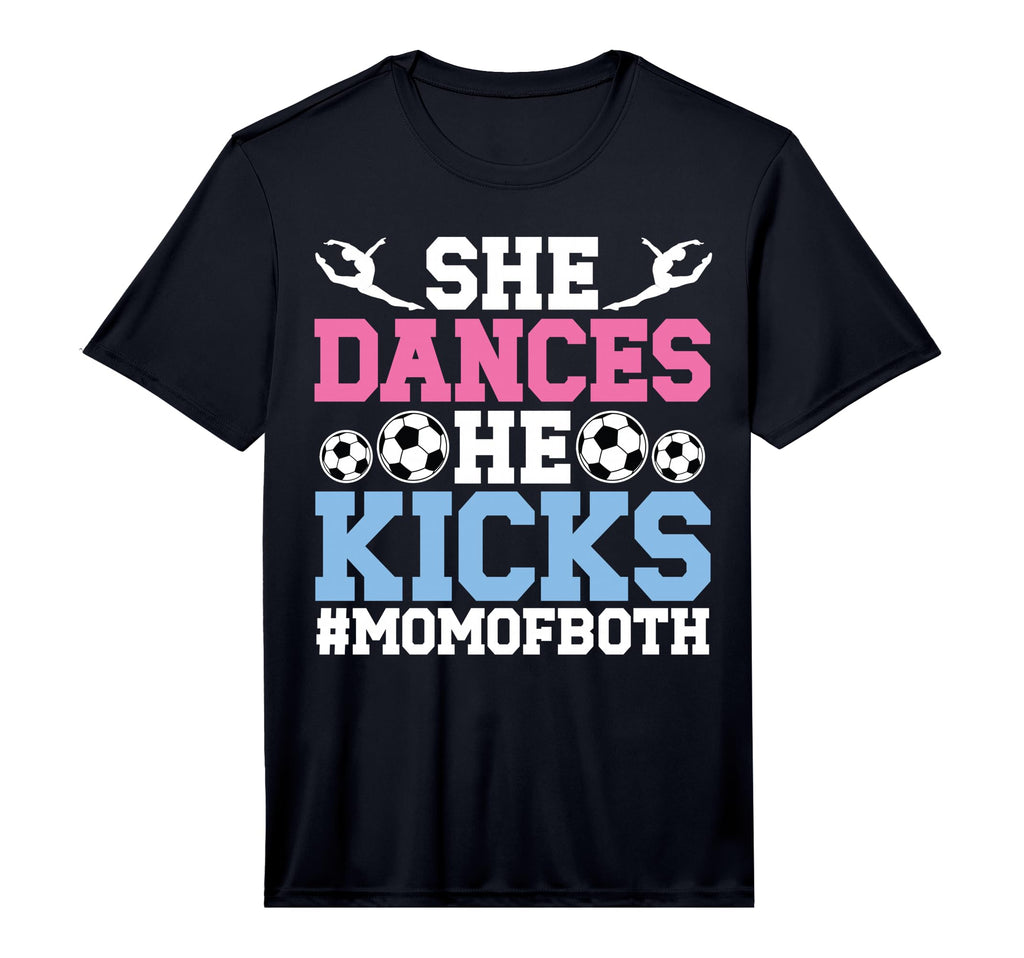 Mens She Dances He Kicks Mom Both Dance And T-Shirt - Graphic Print Unisex - T-Shirt, Sweatshirt, Hoodie