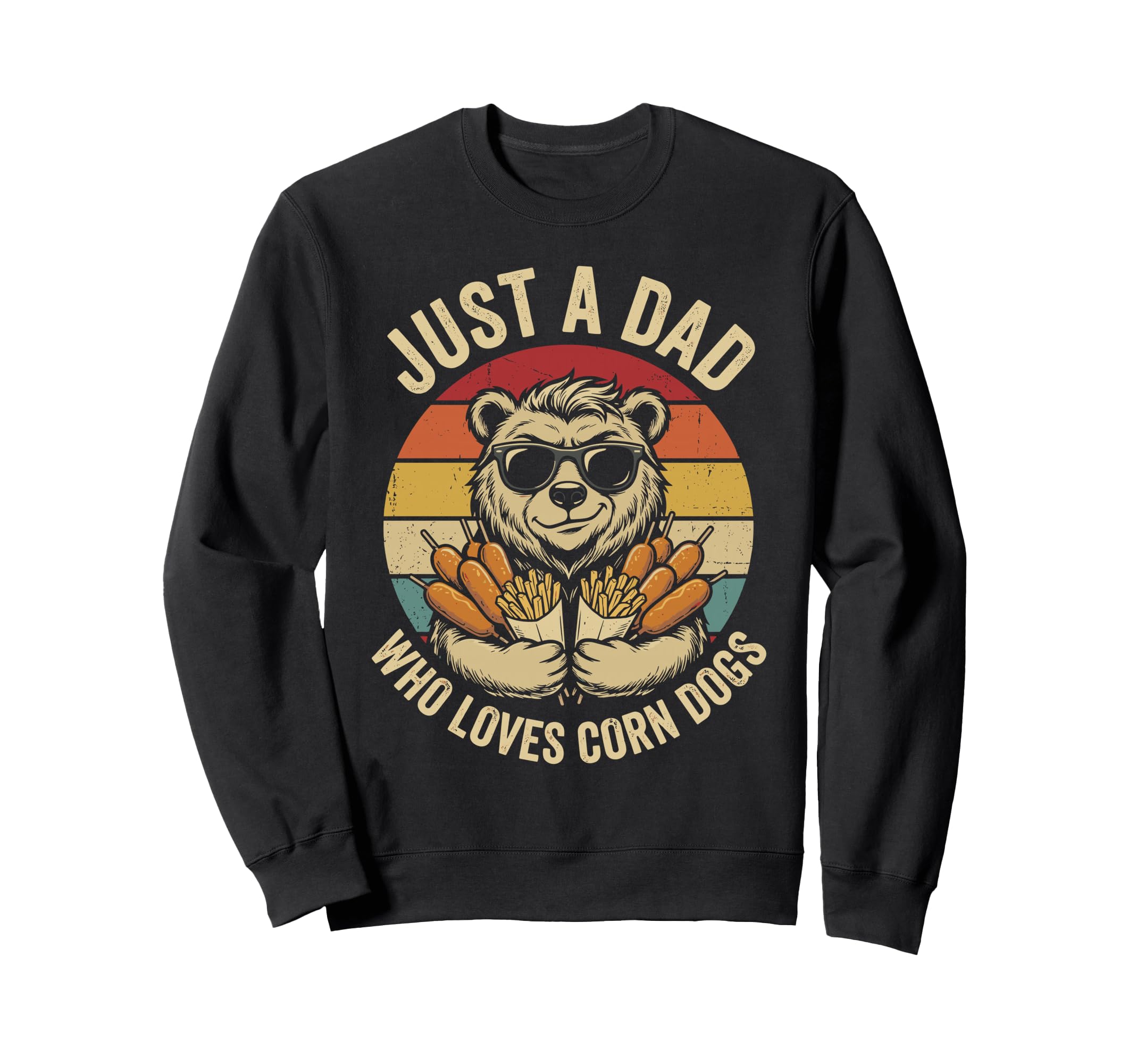Just Dad Who Loves Corn Dogs Funny Sweatshirt - Minimalist Print Unisex - T-Shirt, Sweatshirt, Hoodie