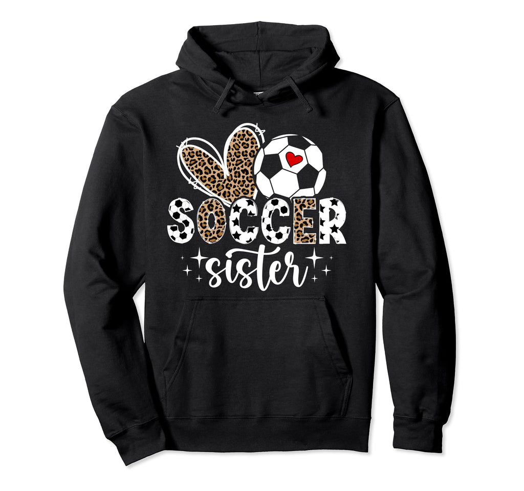Soccer Sister Soccer Player Heart Hoodie - Aesthetic Graphic for Adults - T-Shirt, Sweatshirt, Hoodie