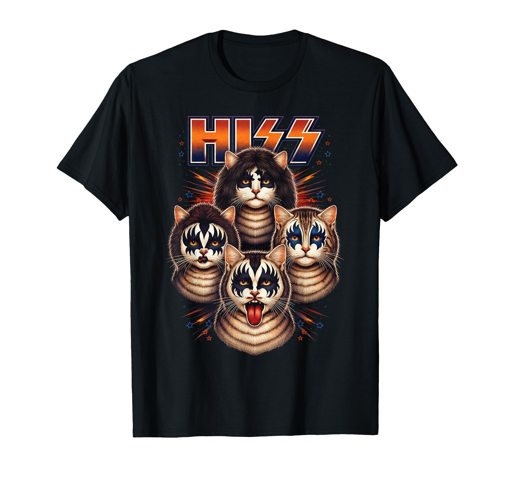Hiss Cats Kittens Rocking Cat T-Shirt - Fun Novelty Design for Adults - T-Shirt, Sweatshirt, Hoodie