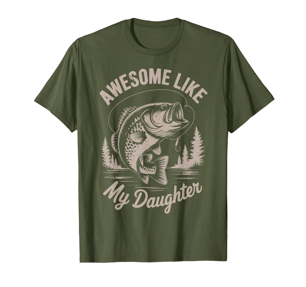 Awesome Like Daughter Funny Step Dad T-Shirt - Unique Graphic Men Women - T-Shirt, Sweatshirt, Hoodie