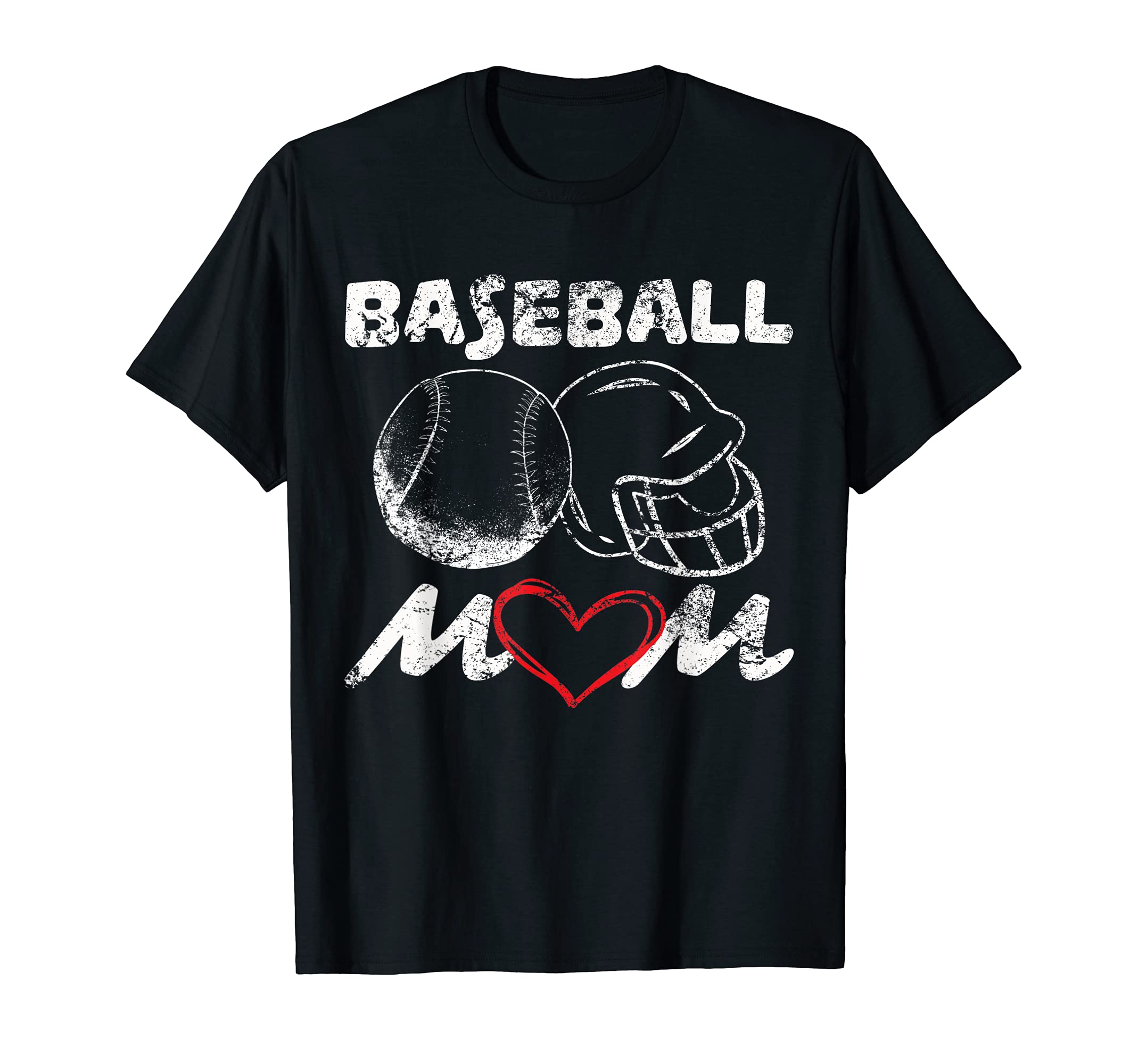 Baseball Mom Heart Mommy Softball T-Shirt - Trendy Graphic for Adults - T-Shirt, Sweatshirt, Hoodie