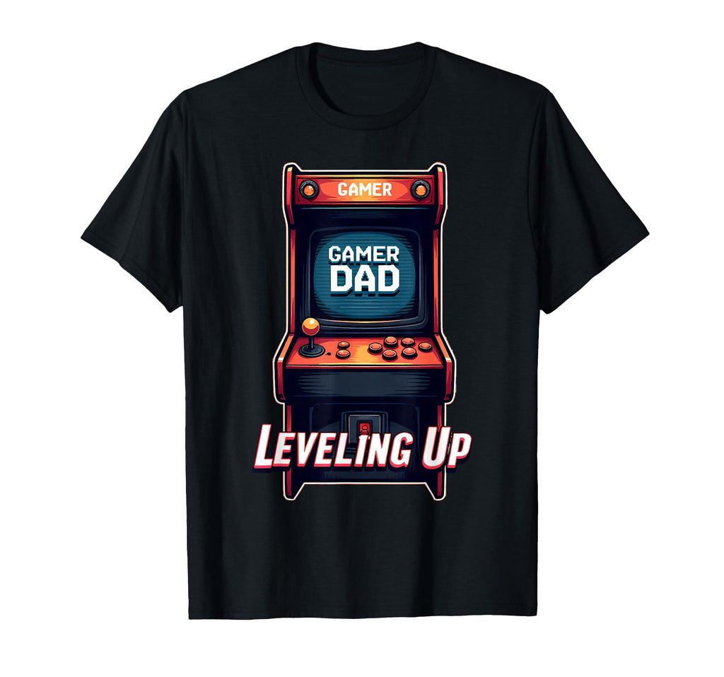 Fathers Day Gift Gamer Dad Leveling Up T-Shirt - Custom Art Print Men Women - T-Shirt, Sweatshirt, Hoodie