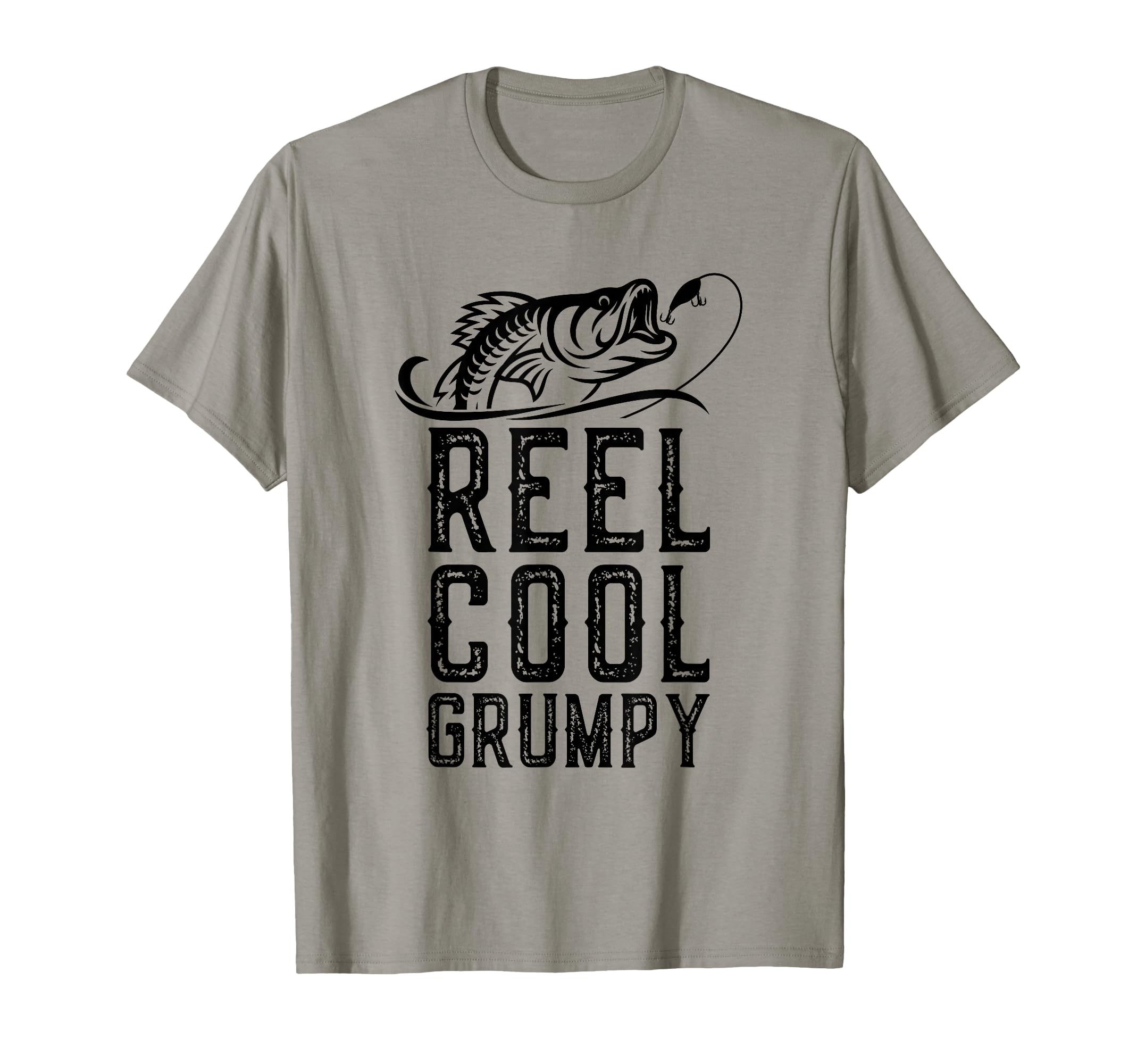 Reel Grumpy Fishing Funny Grandpa T-Shirt - Minimalist Print for Adults - T-Shirt, Sweatshirt, Hoodie