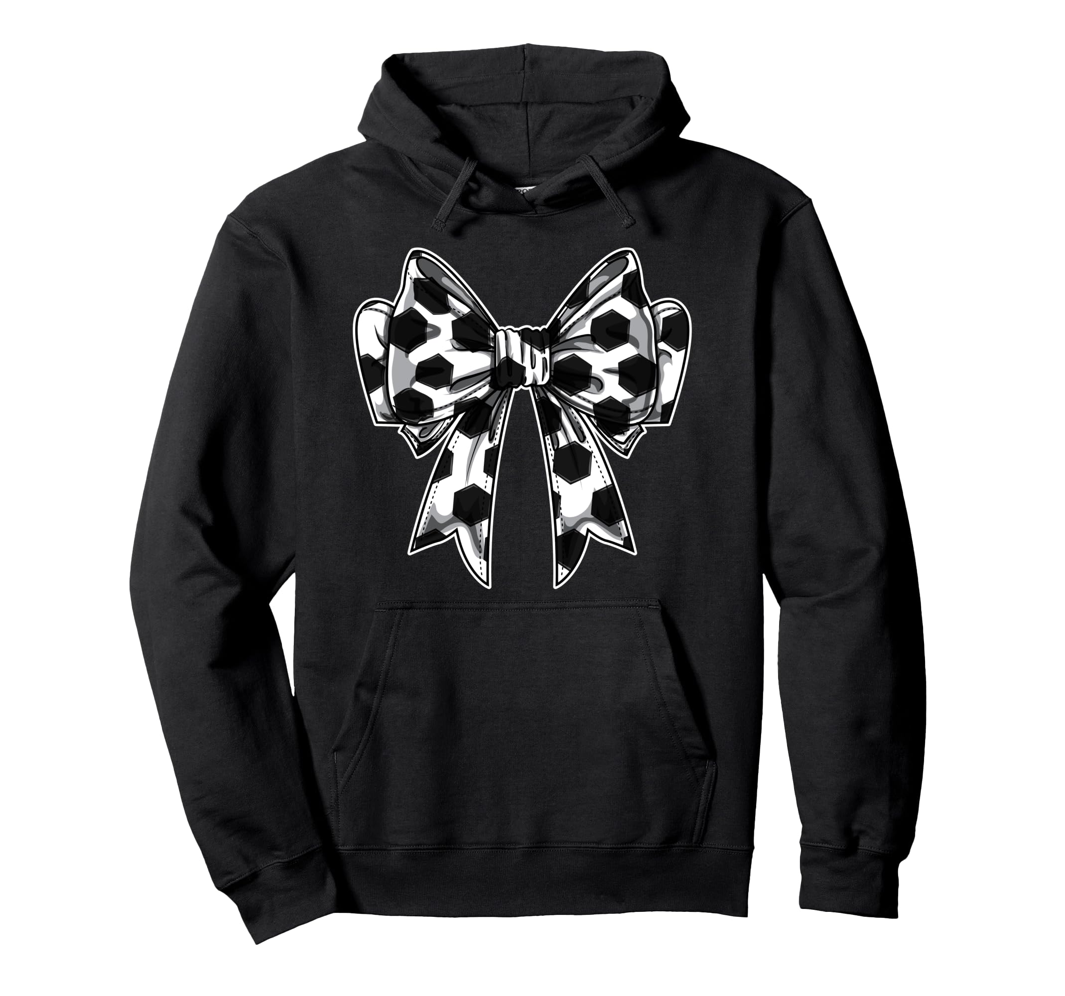 Soccer Ball Coquette Bow Game Day Soccer Hoodie - Streetwear Style Unisex - T-Shirt, Sweatshirt, Hoodie