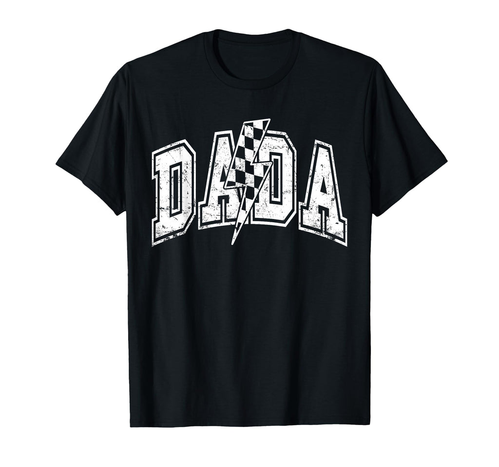 Dada Lightning Checkered Fathers Day Dad T-Shirt - Graphic Print Unisex - T-Shirt, Sweatshirt, Hoodie