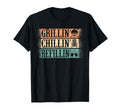 Funny Grill Dad Grilling Chilling Refilling T-Shirt - Graphic Print Unisex - T-Shirt, Sweatshirt, Hoodie