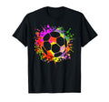 Soccer Ball Watercolor Paint T-Shirt - Casual Everyday Wear Men Women - T-Shirt, Sweatshirt, Hoodie