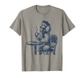Poodle Paris Cafe France Coffee T-Shirt - Fun Novelty Design for Adults - T-Shirt, Sweatshirt, Hoodie